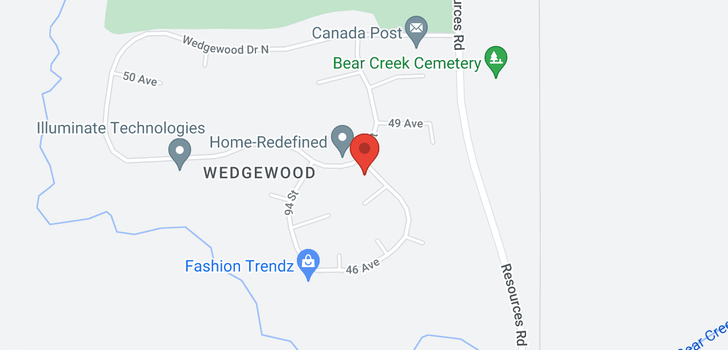 map of 9303 Wedgewood Drive South Drive S